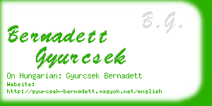 bernadett gyurcsek business card